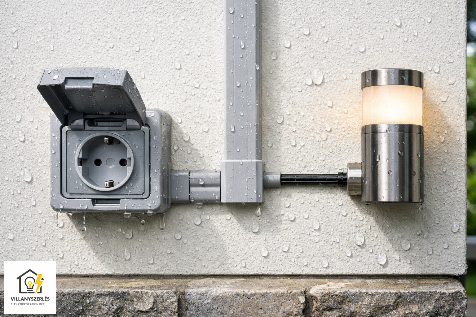 Kültéri konnektor és világítás