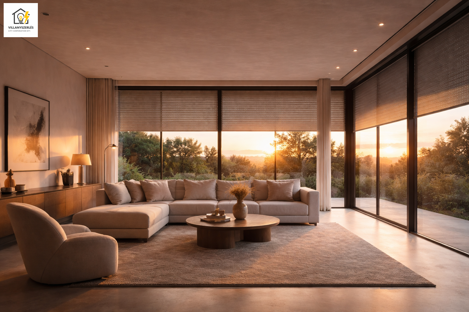 Okosotthon árnyékolt napali